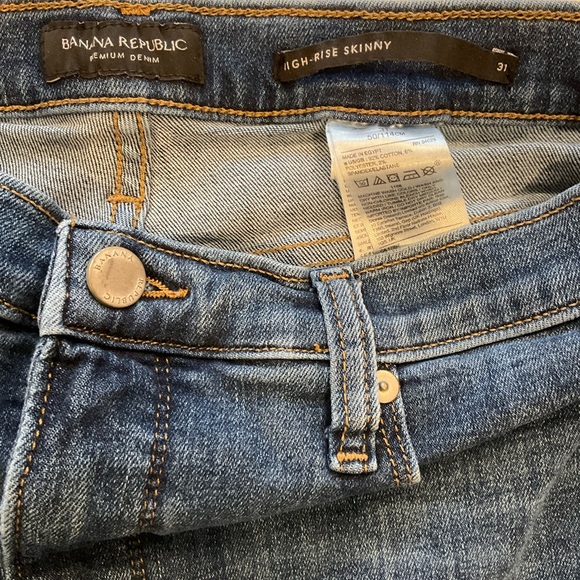 Banana Republic Womens High Rise Skinny Jeans, Medium Washed Blue, Size 31. - Picture 7 of 8